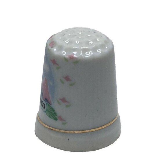 Vintage San Francisco Golden Gate Bridge Souvenir Collectors Porcelain Thimble - Picture 2 of 5
